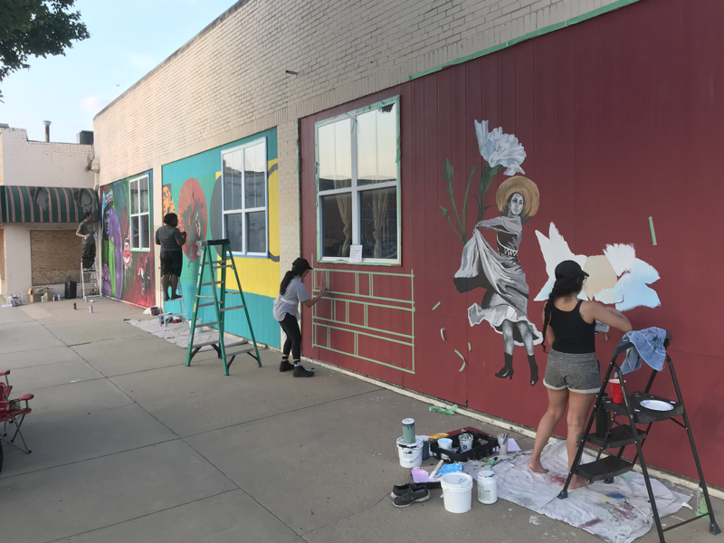 Summer Mural Jam – Ric, Alexis, Heidi